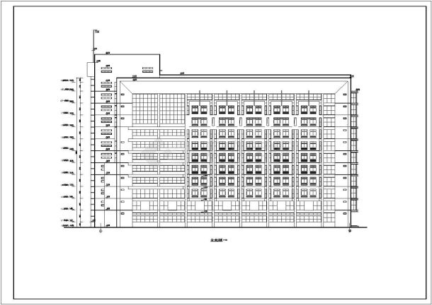 山西安康十二层框架结构交通指挥中心建筑方案图-图一