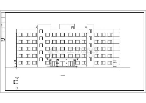 某矿务局5层砖混结构医院综合楼建筑施工图-图二