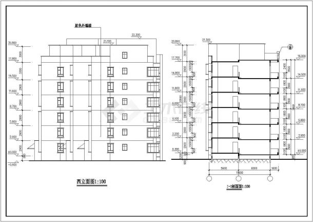 某地六层框架结构住宅楼建筑设计方案图纸-图一