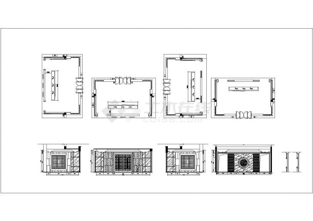 重庆一层框架结构售楼处室内装修施工图-图二