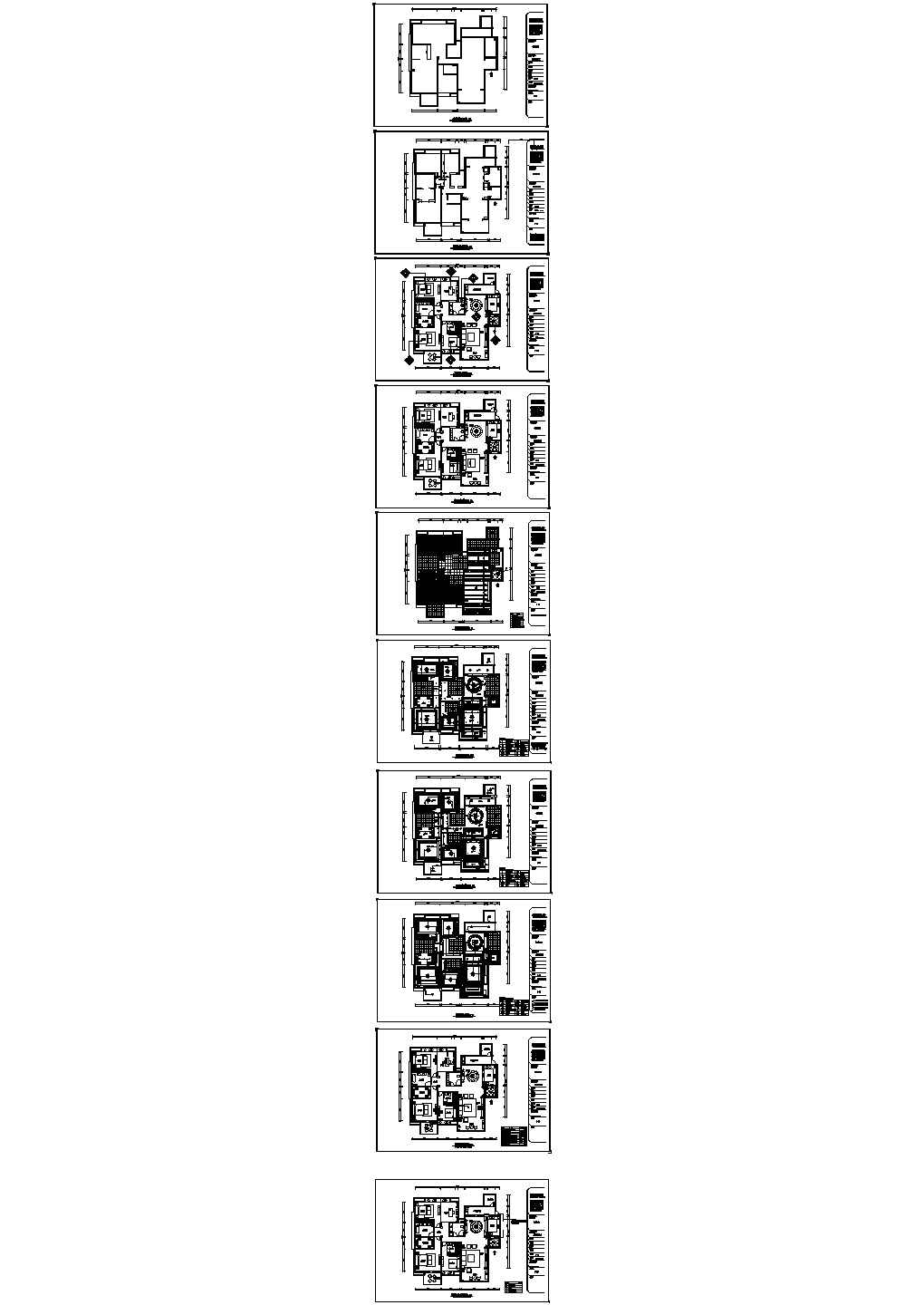 淮安简约四室两厅住宅楼建筑施工图