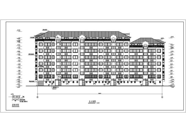 山东牟平某多层框架结构住宅楼建筑施工图-图一