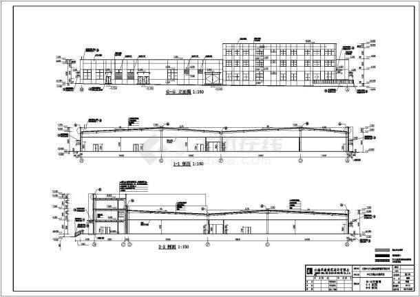 云南多层钢结构厂房建筑设计施工图-图二