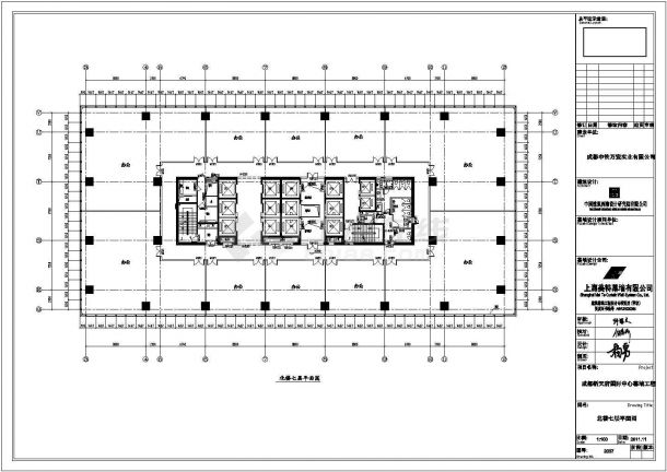 成都中信广场32层框架剪力墙结构主楼幕墙建筑设计施工图-图二