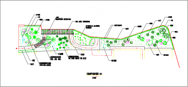 值得参考的生物廊景观规划设计CAD图纸-图一