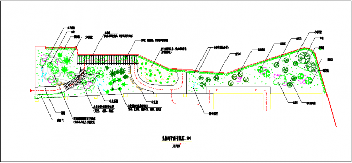 值得参考的生物廊景观规划设计CAD图纸_图1