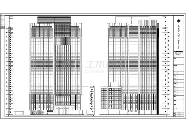 某地区20层商业办公楼建筑设计方案图-图一