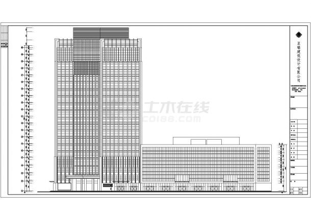 某地区20层商业办公楼建筑设计方案图-图二