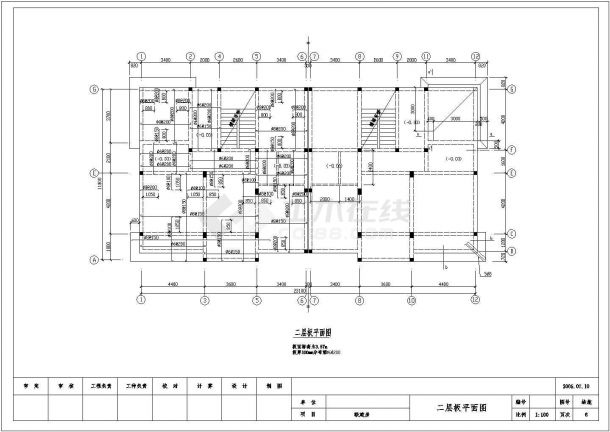 上海佘山框架结构别墅结构设计施工图-图二