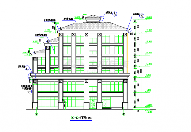【六层】现浇钢筋混凝土结构旅馆建筑方案设计-图一
