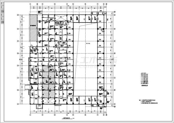某地4层（带地下室）框架结构会所全套结构施工图-图二