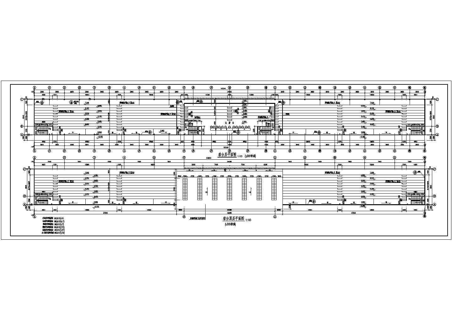 某市中学体育场看台及主席台建筑设计方案图