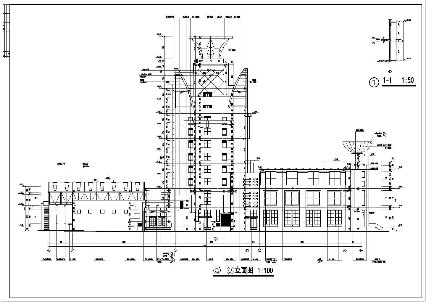 重庆市某10层酒店建筑设计施工图