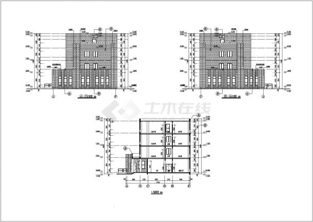 新疆某三层办公楼建筑设计施工图---图二