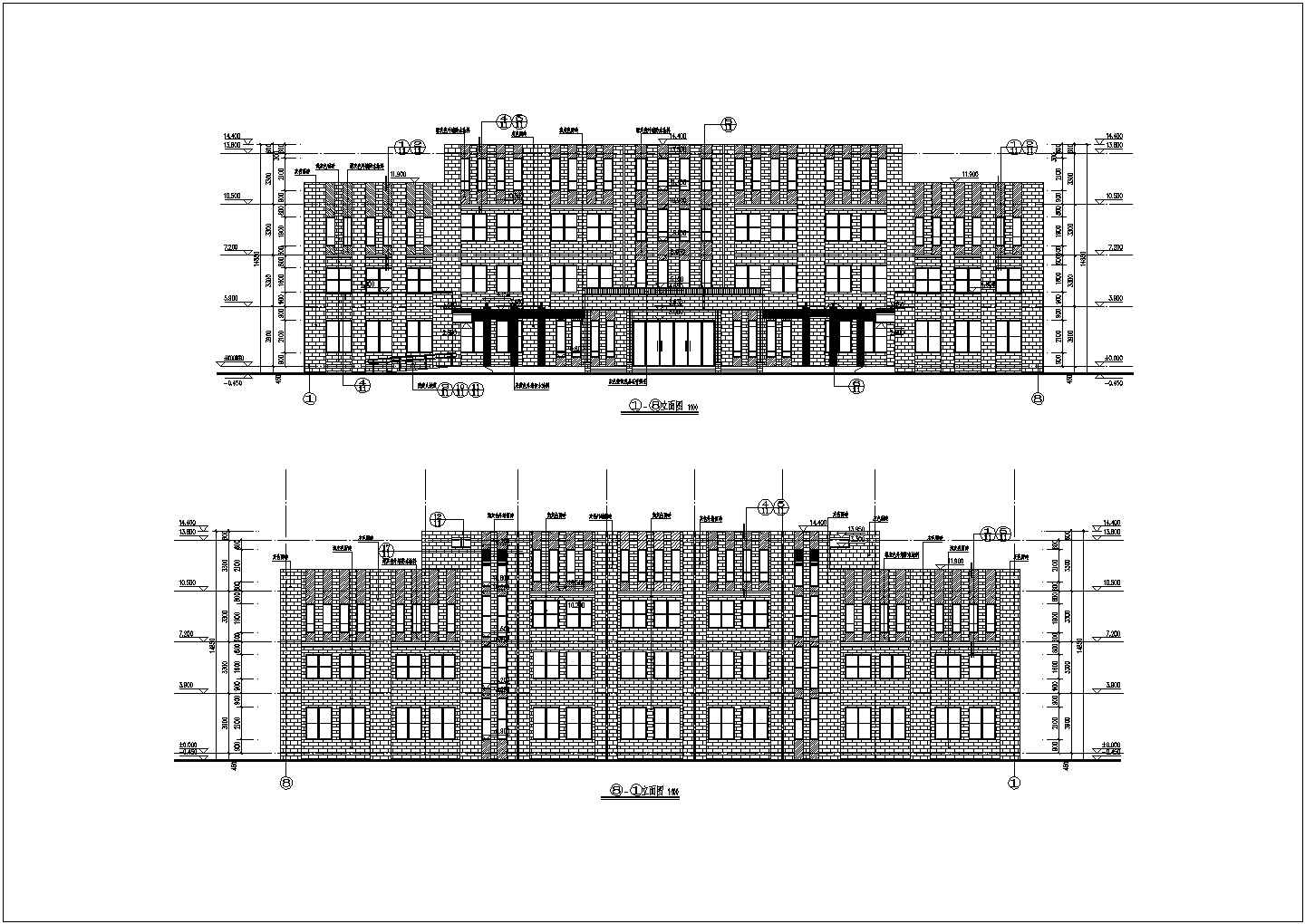 新疆某三层办公楼建筑设计施工图--