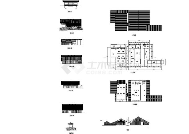 清穿斗结构民居建筑设计施工图-图一