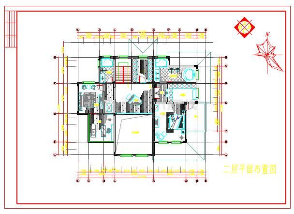 整套欧式别墅设计全套装修设计cad施工图纸-图二