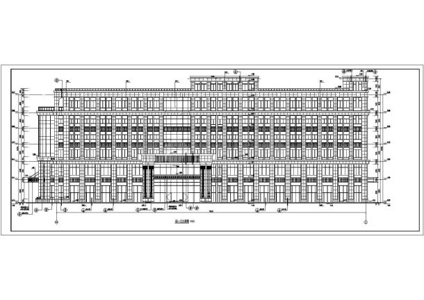 某六层框架结构大酒店建筑cad设计施工图_多层酒店施工图-图二