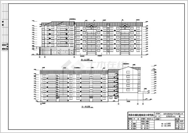 六层单元式一梯三户住宅楼建筑设计施工图（含结构、水电）-图二