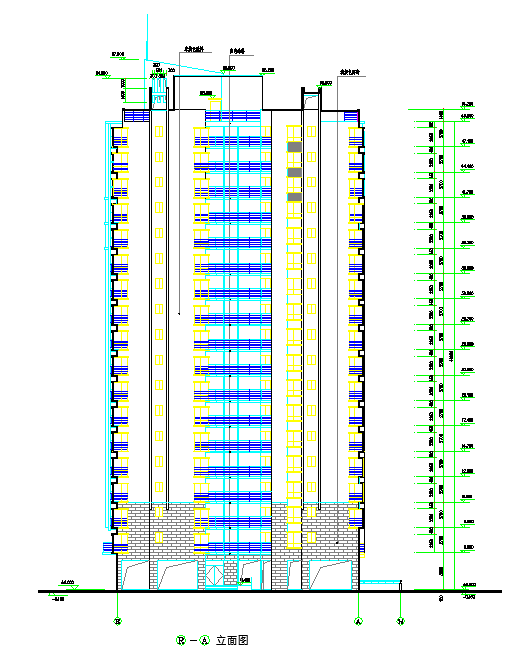 【17层】某高层住宅楼建筑设计cad全套图纸