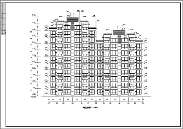 地上10层，地下1层，5000多平米高层住宅楼建筑设计施工图-图一