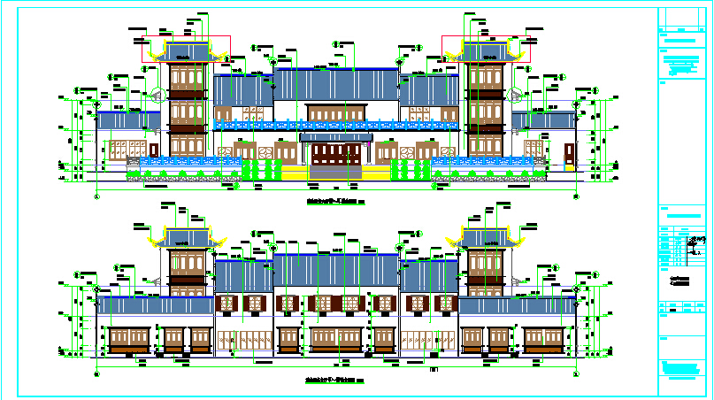 某建筑用地面积45746㎡框架结构殡仪馆建筑cad设计施工图