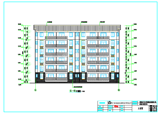 某经典六层坡屋顶住宅楼建筑设计图纸-图一