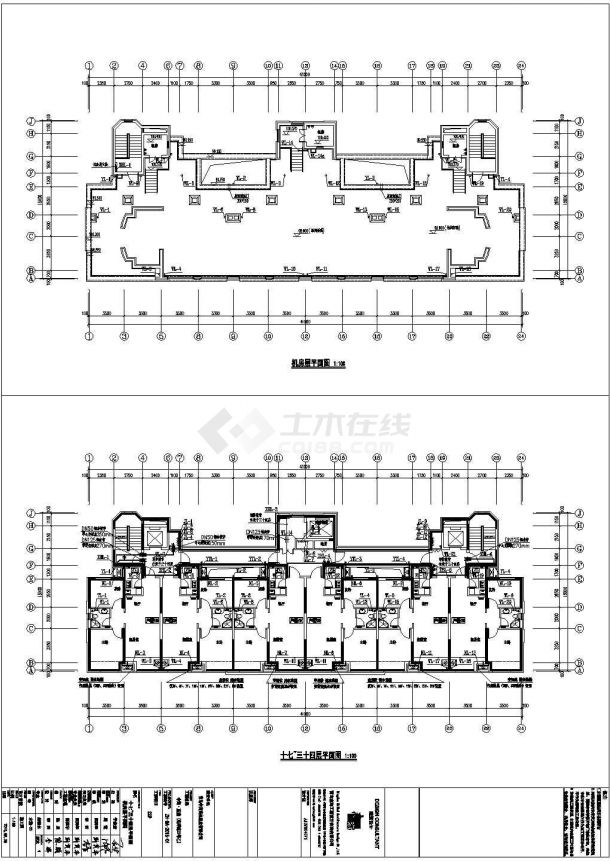 三十四层综合住宅楼给排水设计施工图-图二