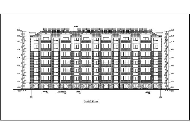 某小区五层混凝土框架结构住宅楼建筑施工图-图二