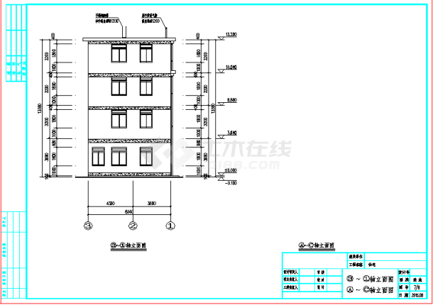 【砖混结构】农村四层住宅楼建筑设计施工图-图二