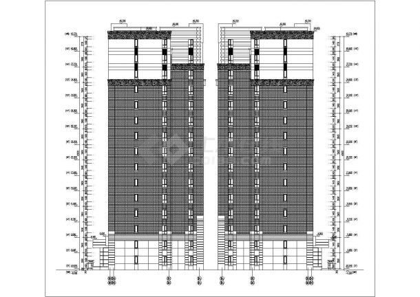 某地15层剪力墙结构高层住宅建筑方案图-图二