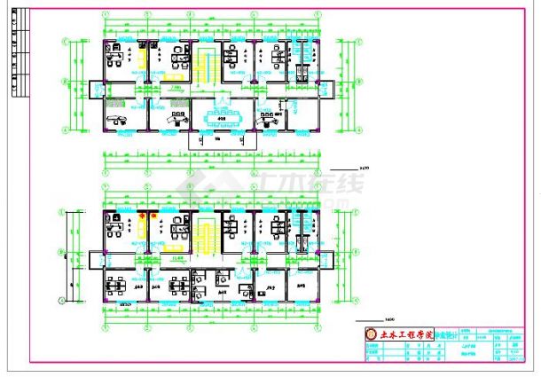 5层1200平米框架综合楼毕业设计（计算书、施组、建筑图、结构图）-图二