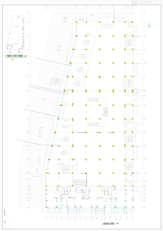 一类高层综合体给排水CAD设计图纸_图1