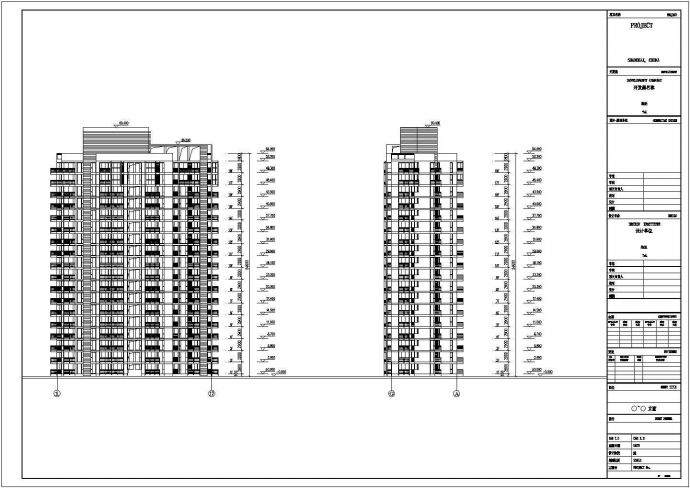某地住宅小区高层住宅楼建筑方案设计图_图1