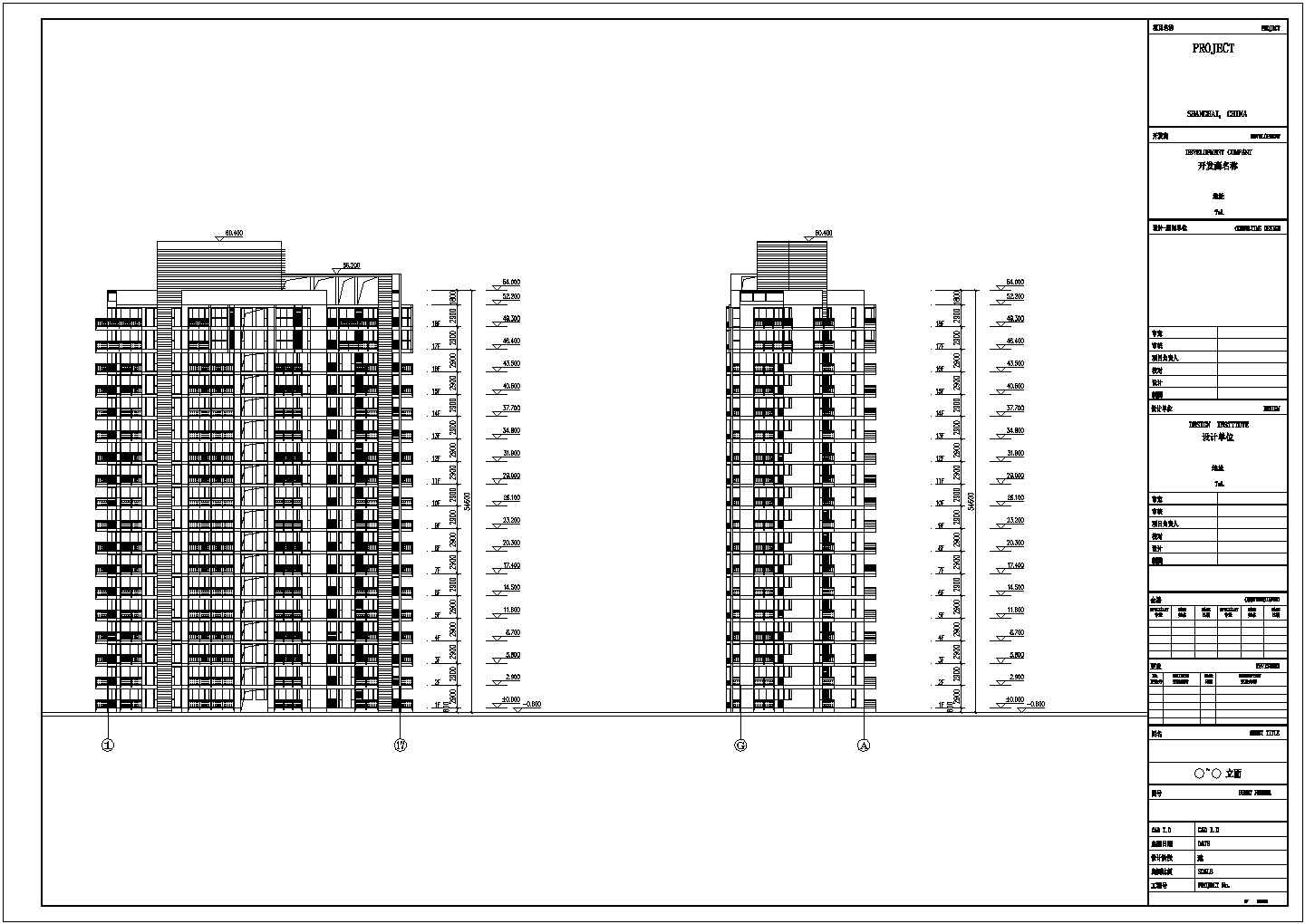 某地住宅小区高层住宅楼建筑方案设计图
