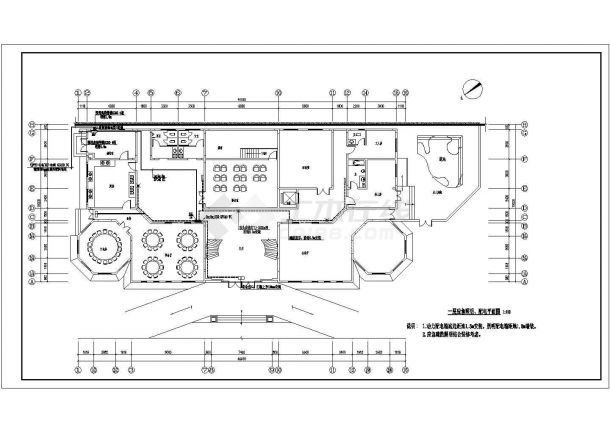 某地私人建筑别墅照明配电弱电防雷接地设计图-图一