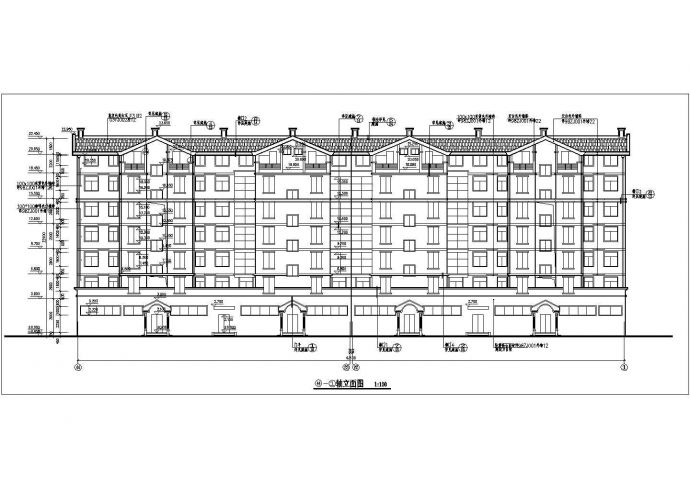 某地8层砖混结构坡屋面住宅楼建筑方案设计图_图1
