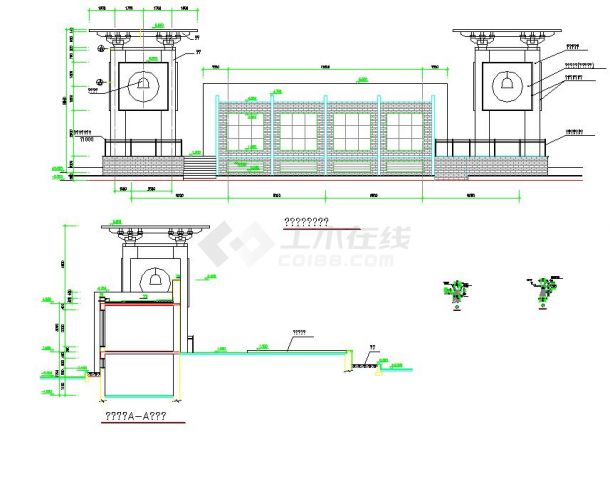 最新小型的舞台建筑CAD设计图纸（共2张）-图一
