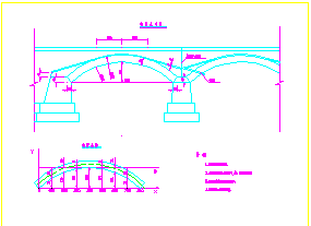 石拱桥拱圈cad节点详图设计-图一