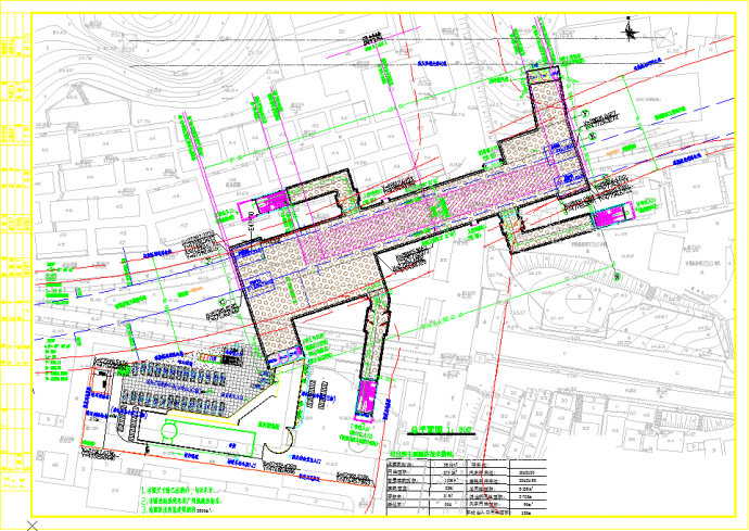 3612平方米地铁车站总规划设计图_图1
