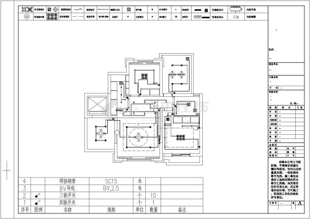 某地区欧式风格别墅装修设计施工图（含效果图）-图二