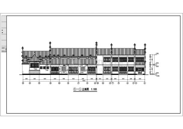 仿古建筑苏派大院设计详细cad图纸-图一