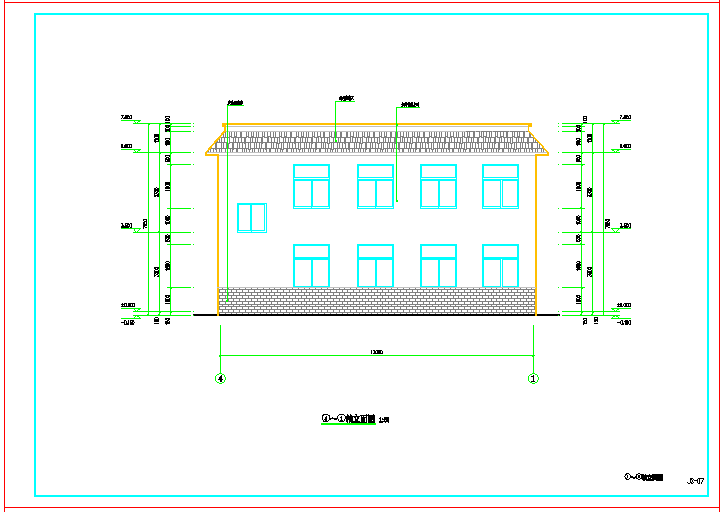 某干净整洁两层乡村卫生站建筑设计施工图（含建筑节能设计说明、构造说明）【雨棚大样图、女儿墙大样图】