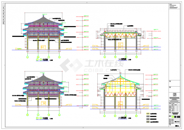 某地收费站项目全套建筑设计施工图纸-图二