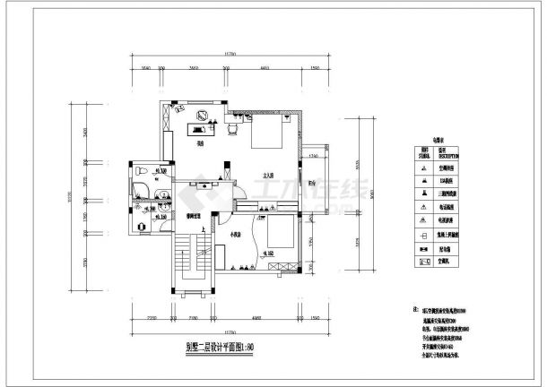 高档带绿化别墅室内外装修设计CAD施工图大样图-图二
