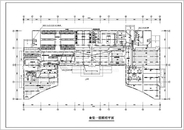 某中小型食堂电气设计施工图纸（共6张）-图一