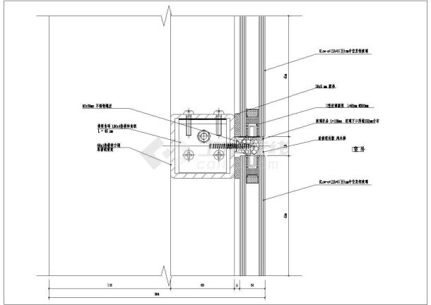 15000平方跨度4X25厂房钢结构图CAD-图一