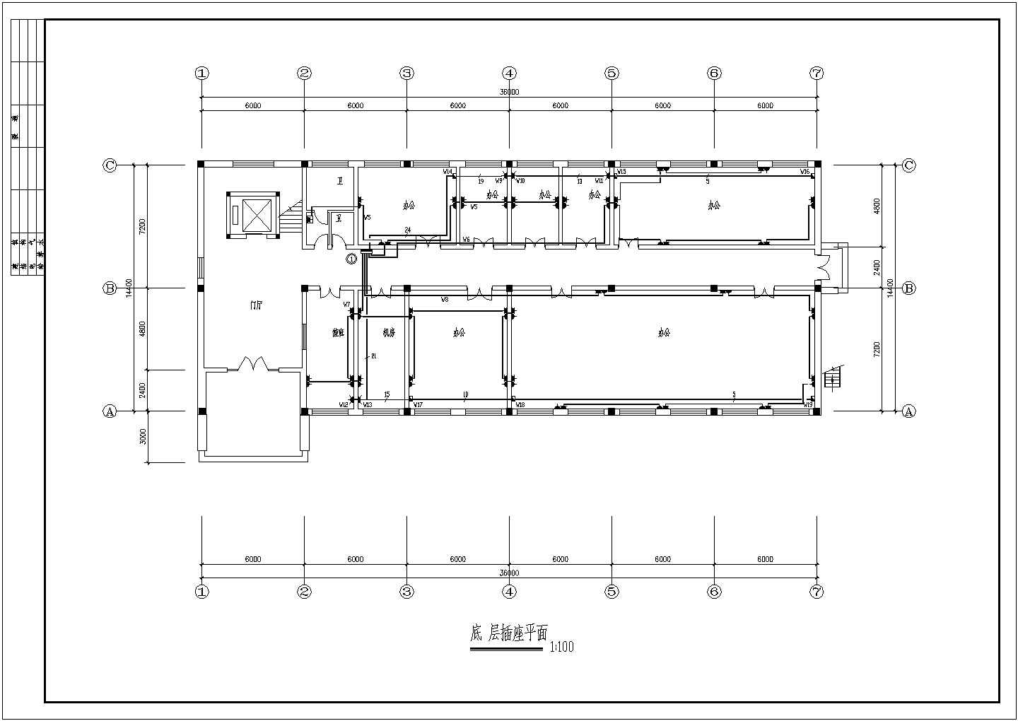 4层住宅楼建筑电气设计CAD施工图