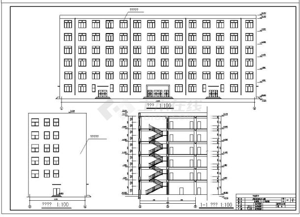 6层5500平米混凝土框架结构商务中心全套建筑结构图（含计算书）-图一