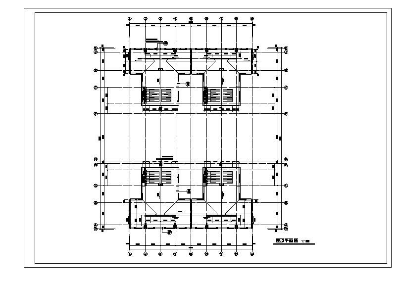 某四层四联排中式别墅建筑施工图